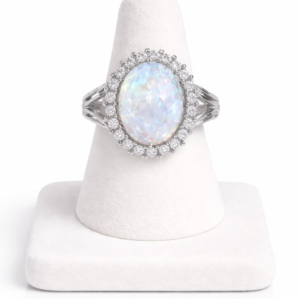 WEDDING RING PROMISE RING ENGAGMENT BRIDAL RING - Picture 4 of 5